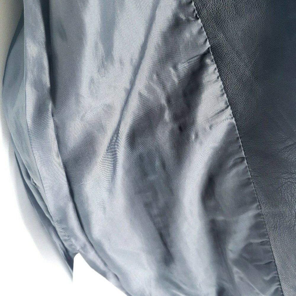 SPARKZ COPENHAGEN Faux Leather Moto Biker Jacket SMALL - Picture 9 of 9